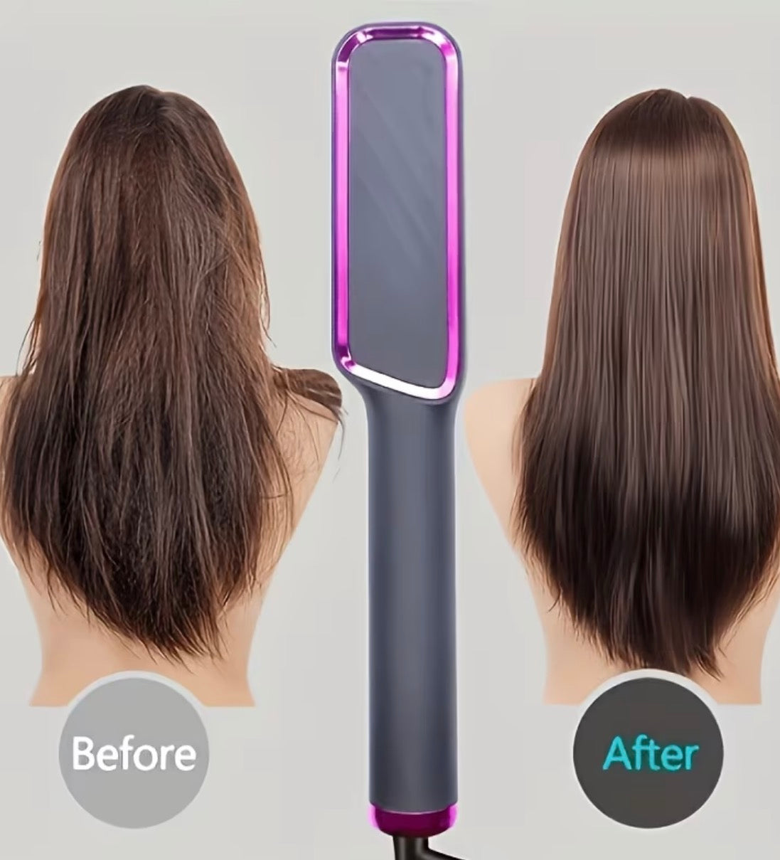 Brosse Lissante Chauffante Professionnelle 220°C – Chauffe Rapide & Revêtement Céramique