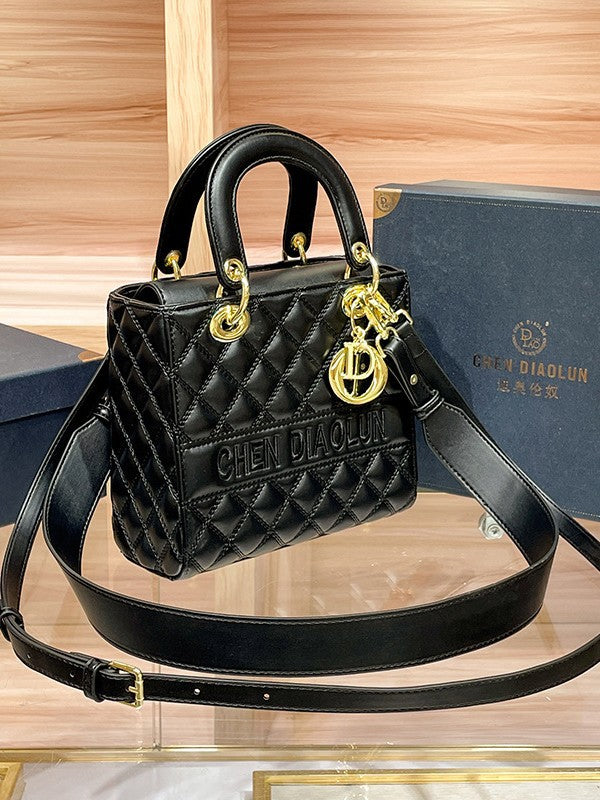 Classic Quilted Princess Diana Bag 2025 New Lambskin Light Luxury Shoulder Handbag Cross-Border Women's Bag Versatile Crossbody Bag
