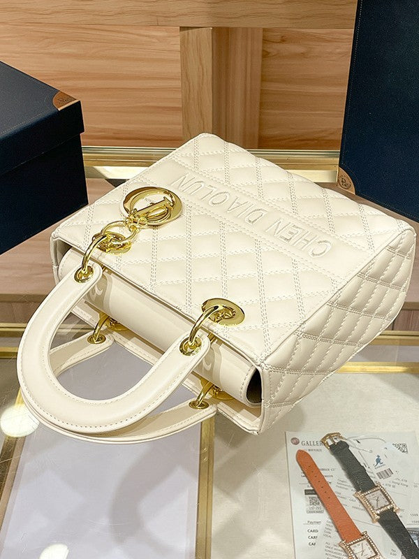 Classic Quilted Princess Diana Bag 2025 New Lambskin Light Luxury Shoulder Handbag Cross-Border Women's Bag Versatile Crossbody Bag