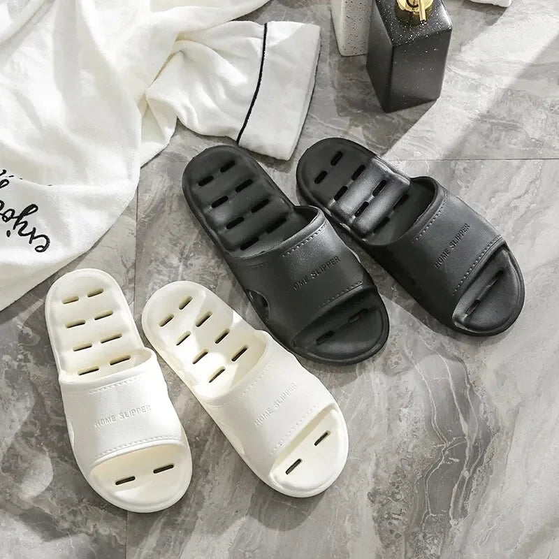 Unisex EVA Non Slip Soft Bottom Leaking Shower Man Woman Home Slippers