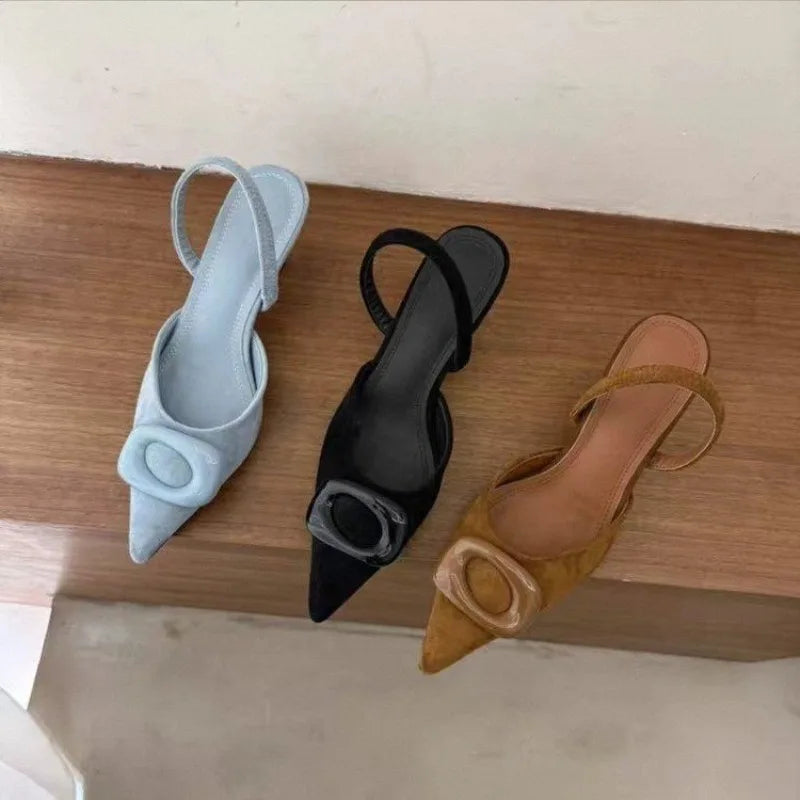 Women High Heels Sandals Pointed Toe Designer Shoes for Woman Fashion