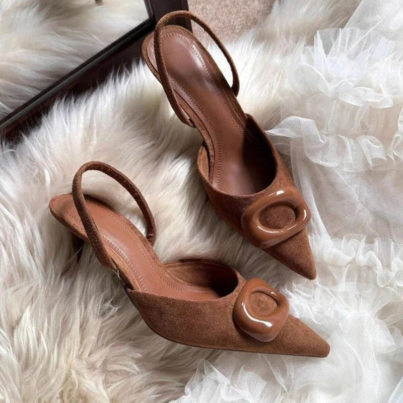 Women High Heels Sandals Pointed Toe Designer Shoes for Woman Fashion
