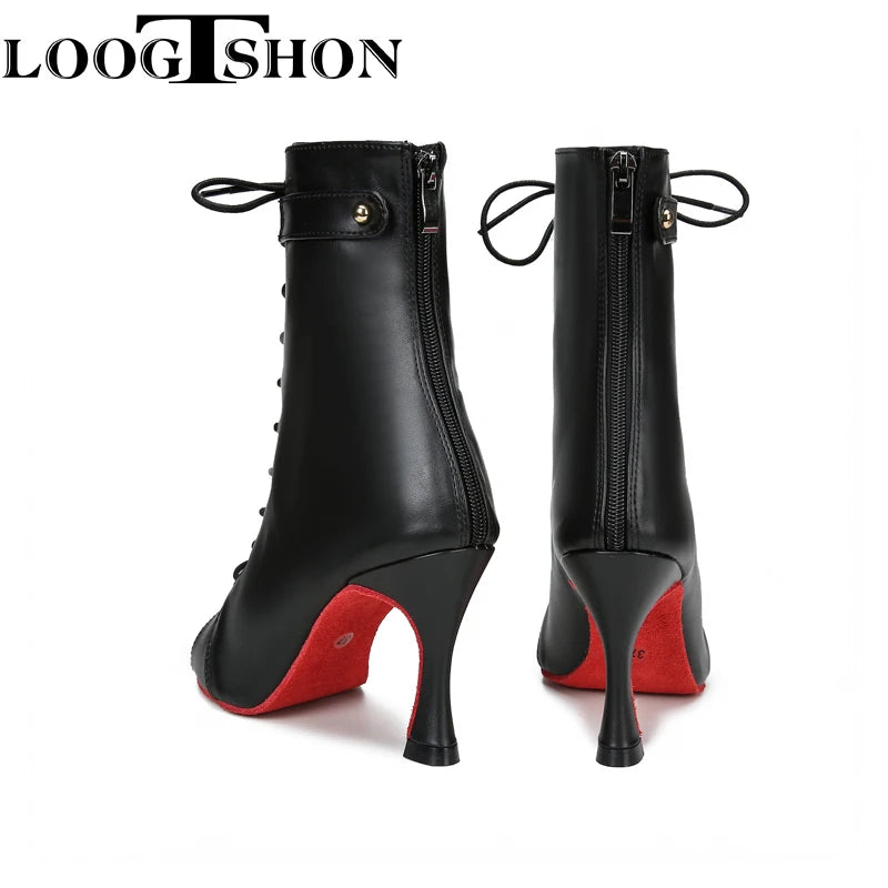 Bottes noires à talons hauts pour femmes, talons aiguilles fins, chaussures de danse latine, sexy,salsa et tango