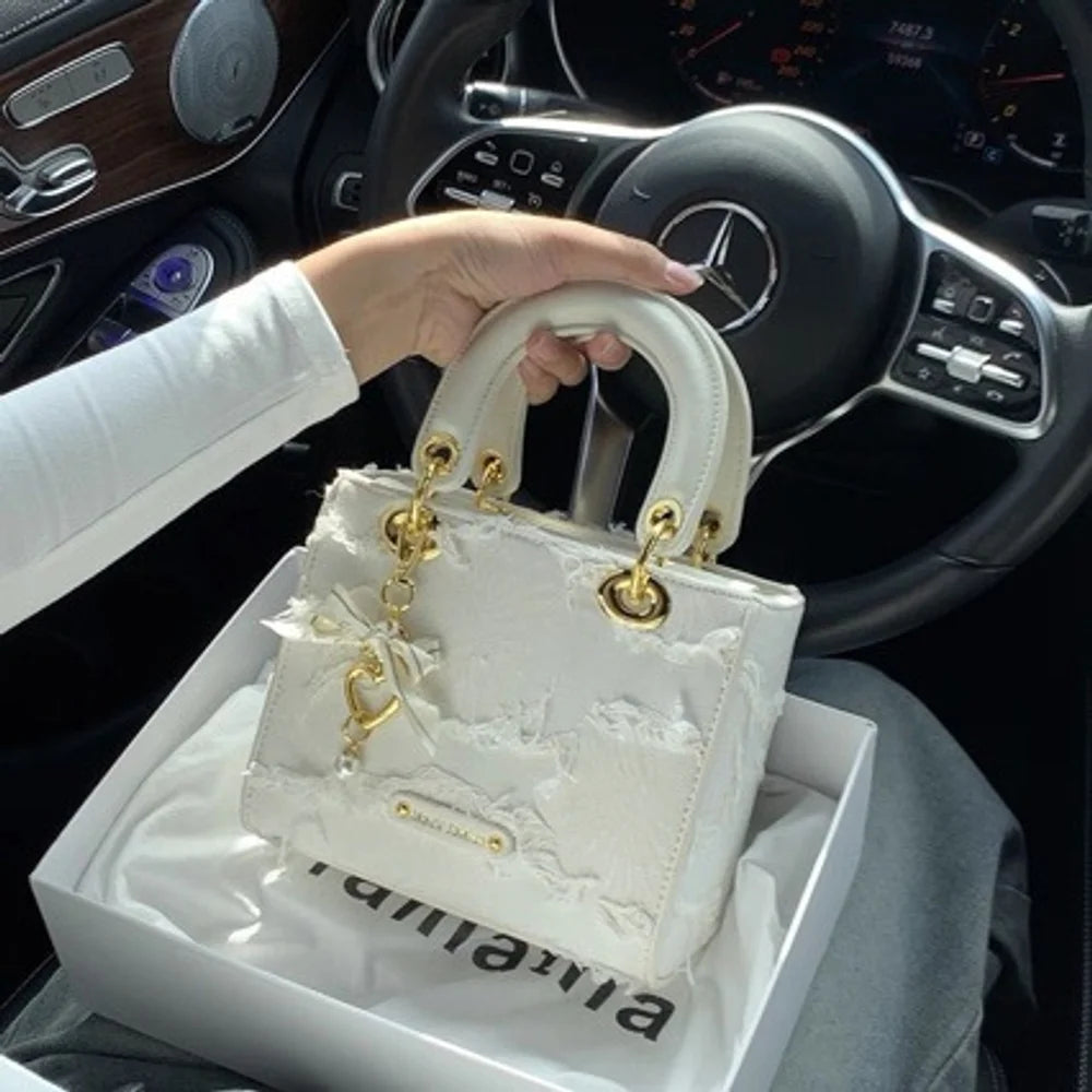 Sac À Main Élégant Pour Femme En Similicuir Bandoulière Avec Fermoir Doré Nouveau Design 2026 Pour Soirées Sac À L'épaule De