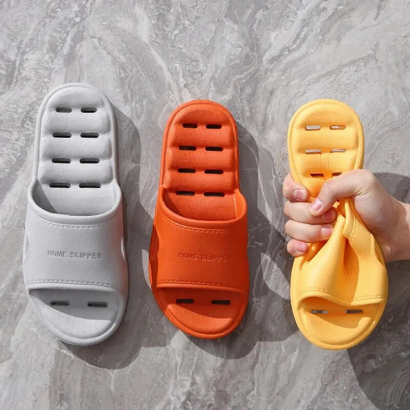 Unisex EVA Non Slip Soft Bottom Leaking Shower Man Woman Home Slippers