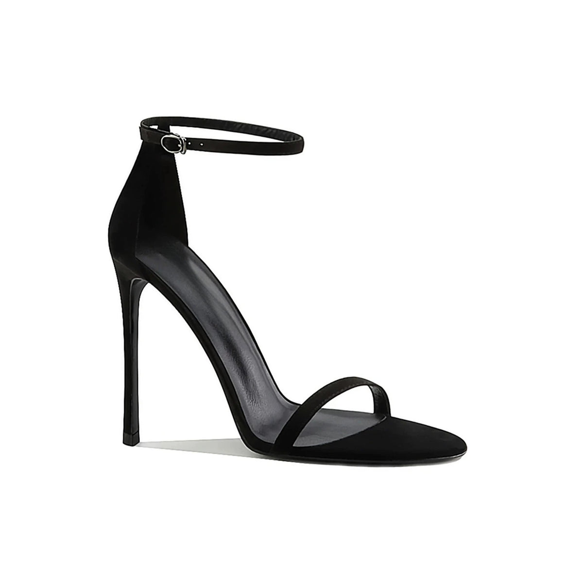 Yuejinlong Sexy Black Ankle Strap High Heels Open Toe Stiletto Sandals