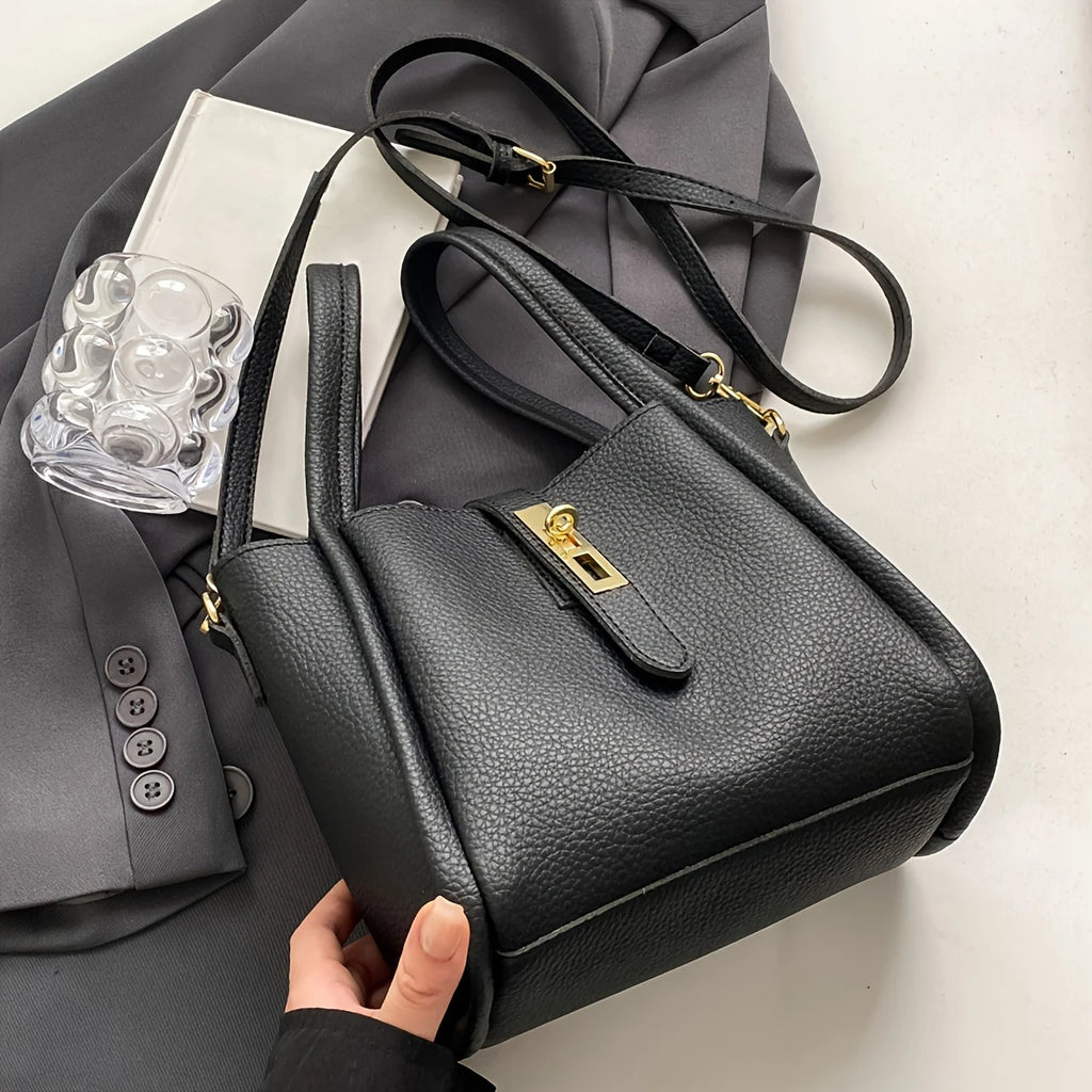 High-value daily multifunctional handbag autumn and winter retro fashion trend simple solid color crossbody bag