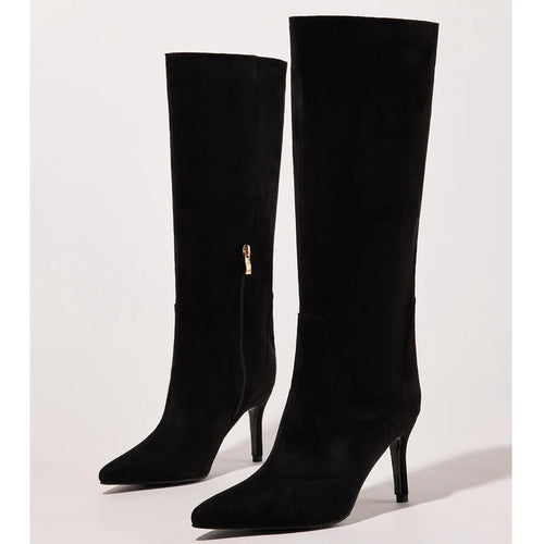 Eilyken Street Sexy Serpentine Thin Heels Knee High Boots Women
