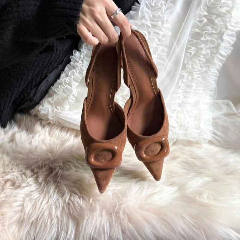 Women High Heels Sandals Pointed Toe Designer Shoes for Woman Fashion