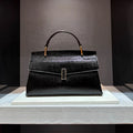 Real Leather Bright Face Snake Stitching Design Handbag Shoulder Bags for Women Sac À Main Femme