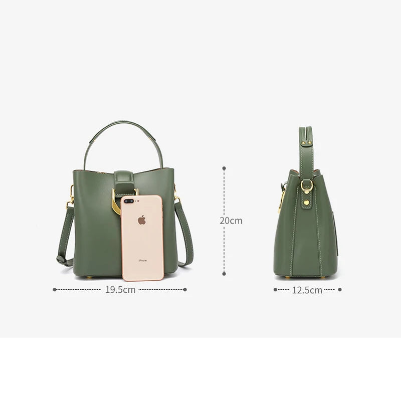 Women Handbag 100% Genuine Leather HandBag Casual Cross Body Real Leather woman Messenger Bag Lady Shoulder Bags Totes handtas