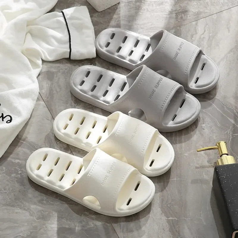 Unisex EVA Non Slip Soft Bottom Leaking Shower Man Woman Home Slippers