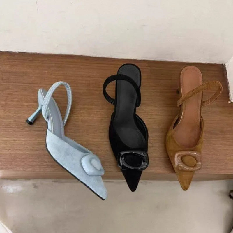 Women High Heels Sandals Pointed Toe Designer Shoes for Woman Fashion