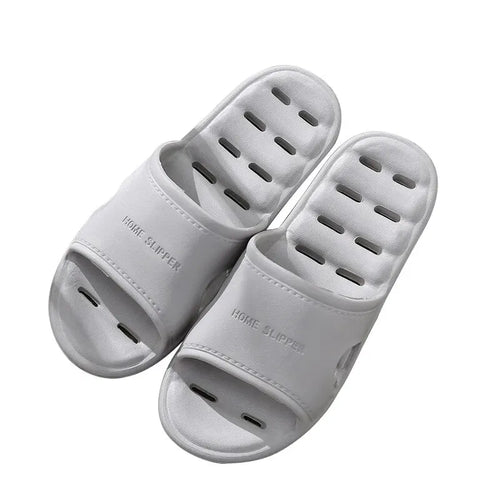 Unisex EVA Non Slip Soft Bottom Leaking Shower Man Woman Home Slippers