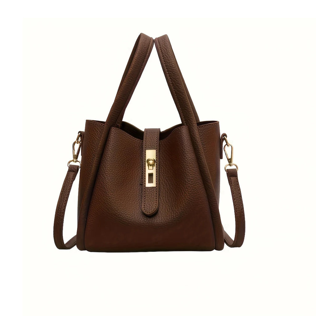 High-value daily multifunctional handbag autumn and winter retro fashion trend simple solid color crossbody bag